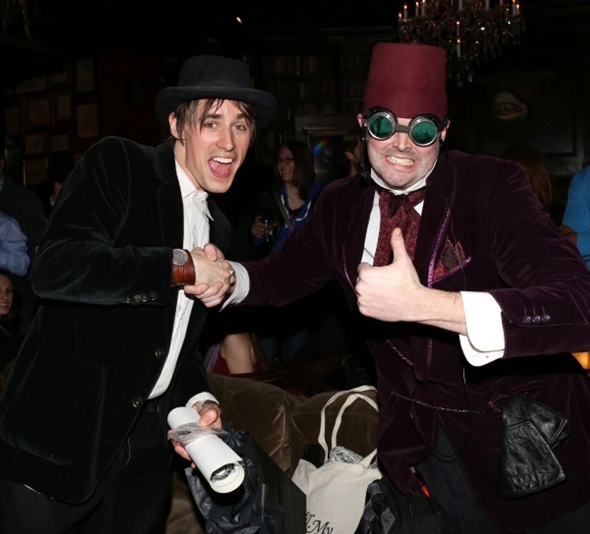 Reeve Carney with Restaurant Cast member at 