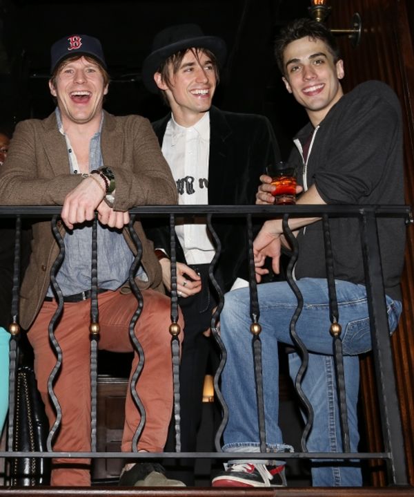 Reeve Carney with the cast members Brett Thiele & Christopher Tierney of Broadway''s  Photo