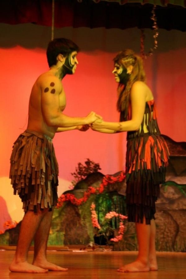 Sam Walker (Kerchak) and Amberly Miller (Kala) Photo