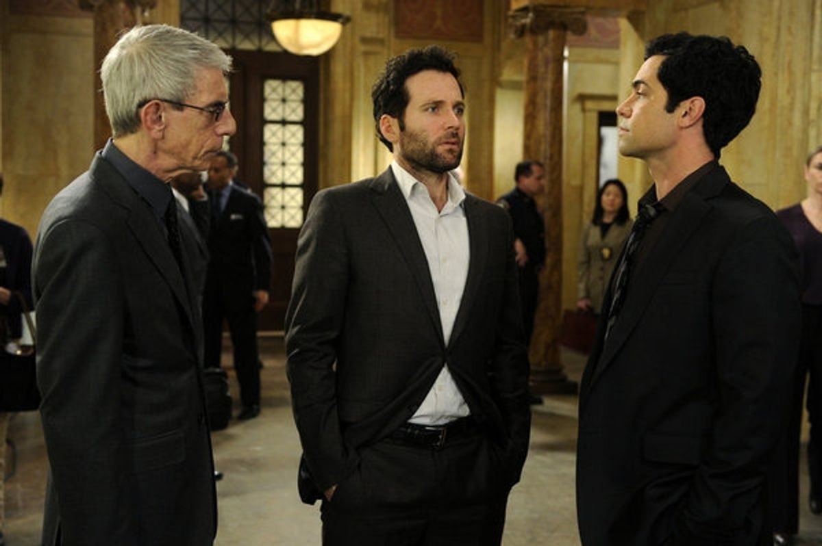 Richard Belzer, Eion Bailey, Danny Pino at 