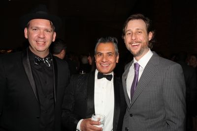 Steven P. Harrington and Jaime Rojo of Brooklyn Street Art, and Artist Patrick Miller Photo