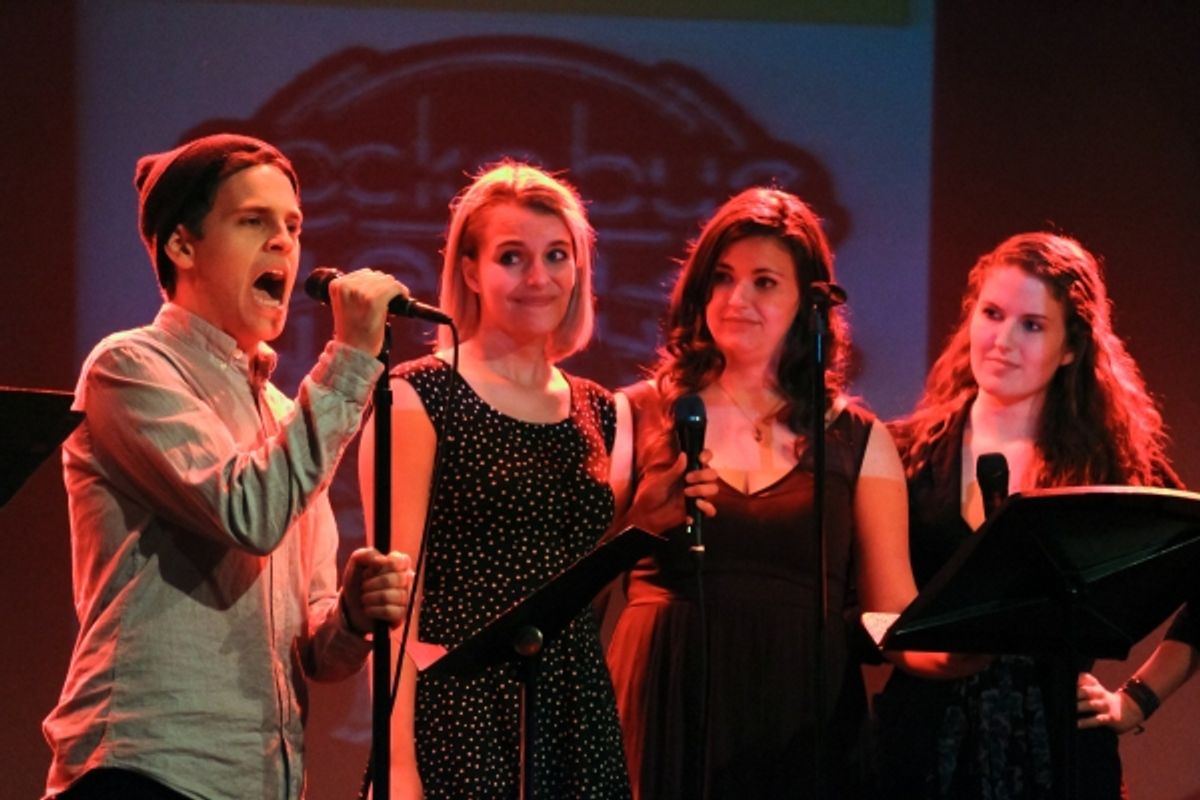 Taylor Trensch, Danielle Gimbal, Amanda Michelle Savan, and Monet Julia Sabel at 