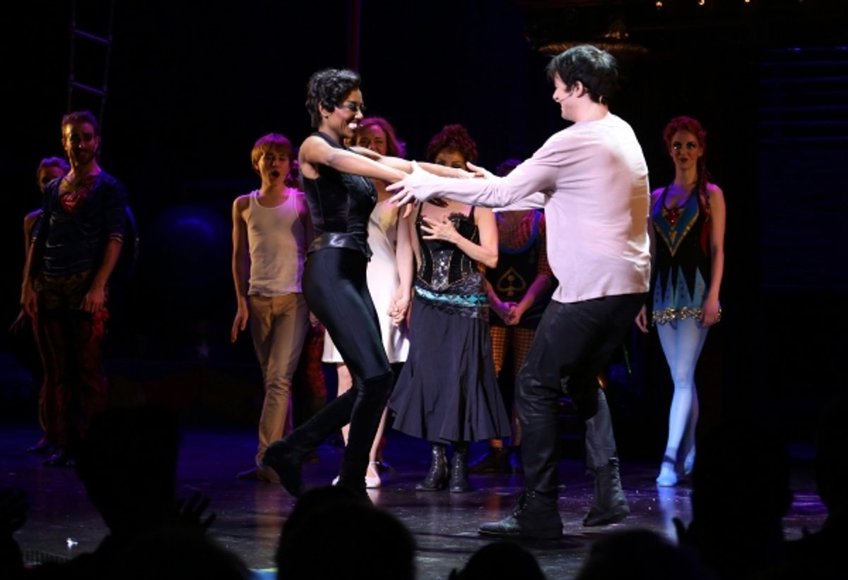 Patina Miller & Matthew James Thomas with cast  at 