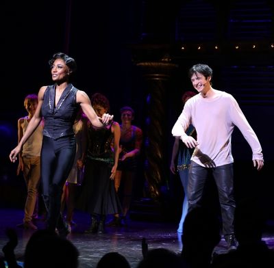 Patina Miller & Matthew James Thomas with cast   Photo