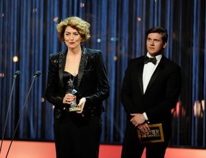 Presenters Anna Chancellor and Allen Leech @ BroadwayWorld Presenters Anna Chancellor and Allen Leech Photo