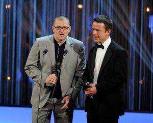 Ian Dickinson and Adrian Sutton win Best Sound Design for The Curious Incident of the Photo