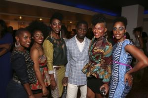 Former cast member Aimee Graham Wodobode poses with cast members India McGee, Lauren De Veaux, Adesola Osakalumi, Oneika Phillips and Kafi Pierre @ BroadwayWorld Former cast member Aimee Graham Wodobode poses with cast members India McGee, Lauren Photo
