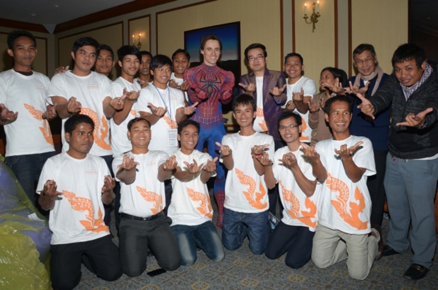 Photo Flash: Cambodian Shadow Puppet Troupe Wat Bo Visits SPIDER-MAN  Image