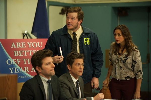 Adam Scott, Rob Lowe, Chris Pratt, Rashida Jones Photo