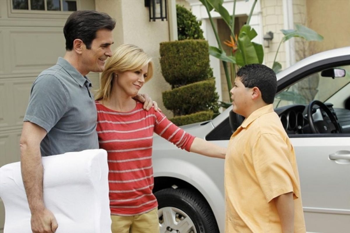 Ty Burrell, Julie Bowen, Rico Rodriguez at 