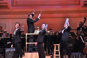 Nick Adams, Steven Reineke, Max von Essen and Will Chase @ BroadwayWorld Nick Adams, Steven Reineke, Max von Essen and Will Chase Photo