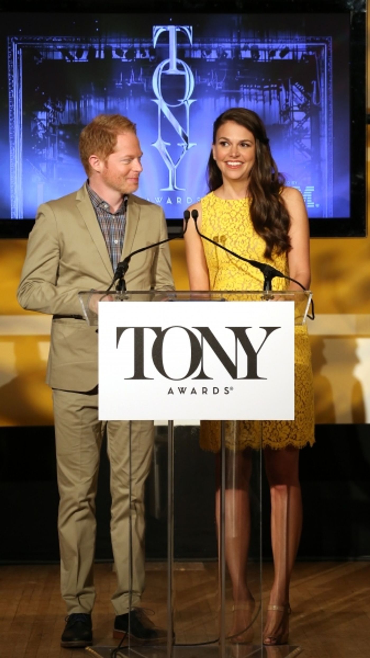 Photo Coverage: Jesse Tyler Ferguson and Sutton Foster Announce the 2013 Tony Nominations!  Image