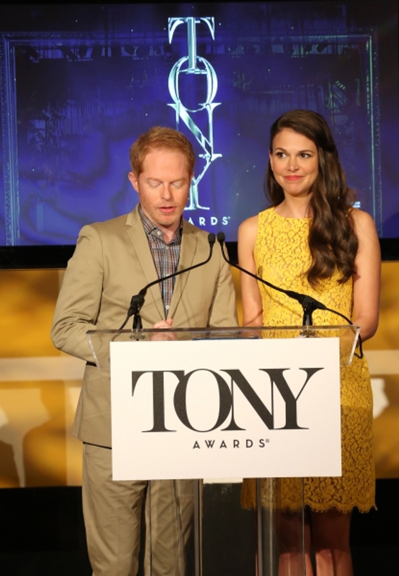 Photo Coverage: Jesse Tyler Ferguson and Sutton Foster Announce the 2013 Tony Nominations!  Image