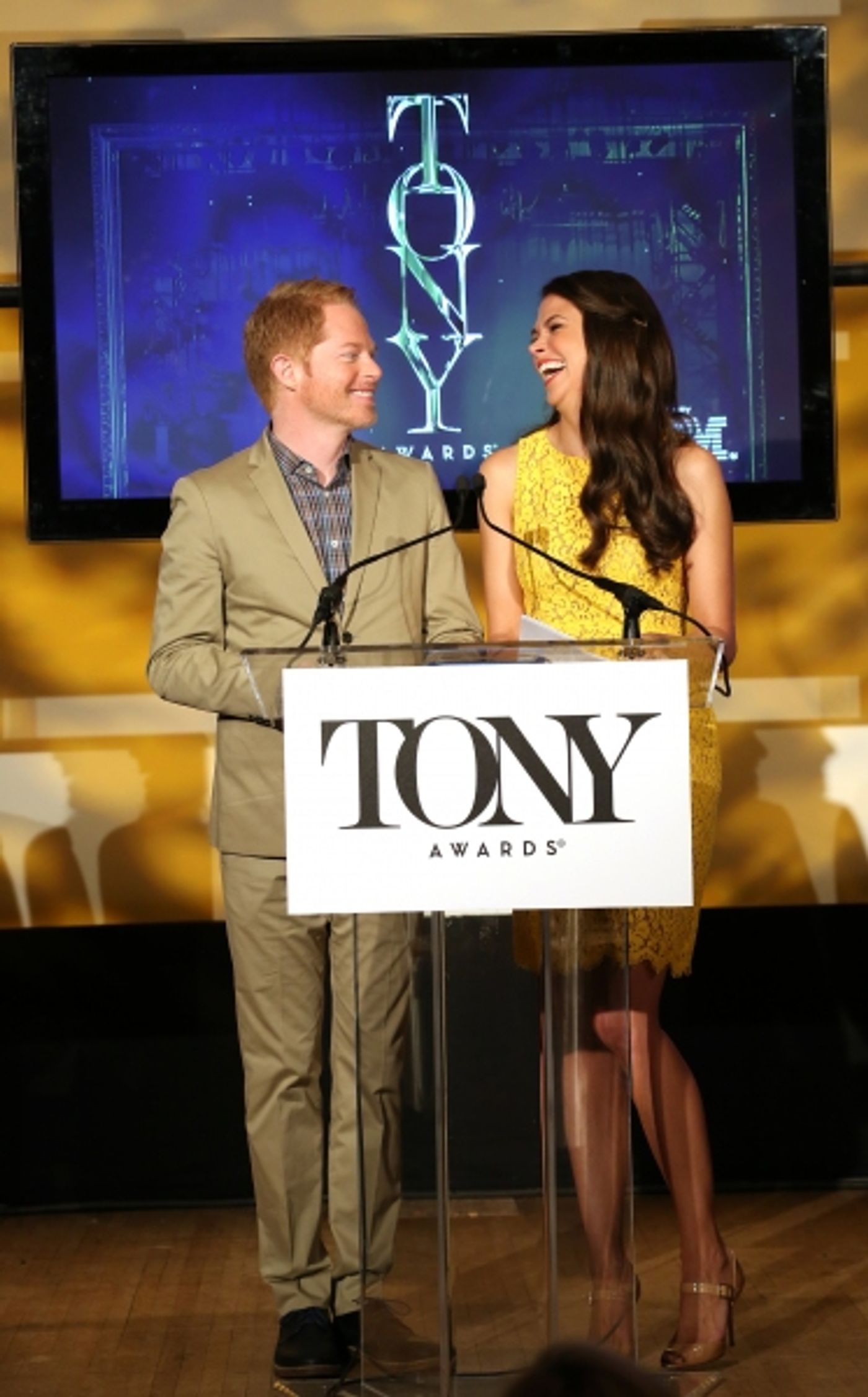 Photo Coverage: Jesse Tyler Ferguson and Sutton Foster Announce the 2013 Tony Nominations!  Image