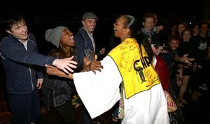 Stephanie Pope with Matthew James Thomas, Patina Miller & cast @ BroadwayWorld Stephanie Pope with Matthew James Thomas, Patina Miller & cast Photo