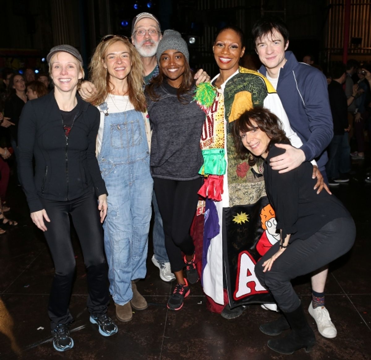 Stephanie Pope with Charlotte d' Amboise, Rachel Bay Jones, Terrence Mann, Patina Miller, Matthew James Thomas & Andrea Martin  at 