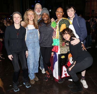 Stephanie Pope with Charlotte d' Amboise, Rachel Bay Jones, Terrence Mann, Patina Mil Photo