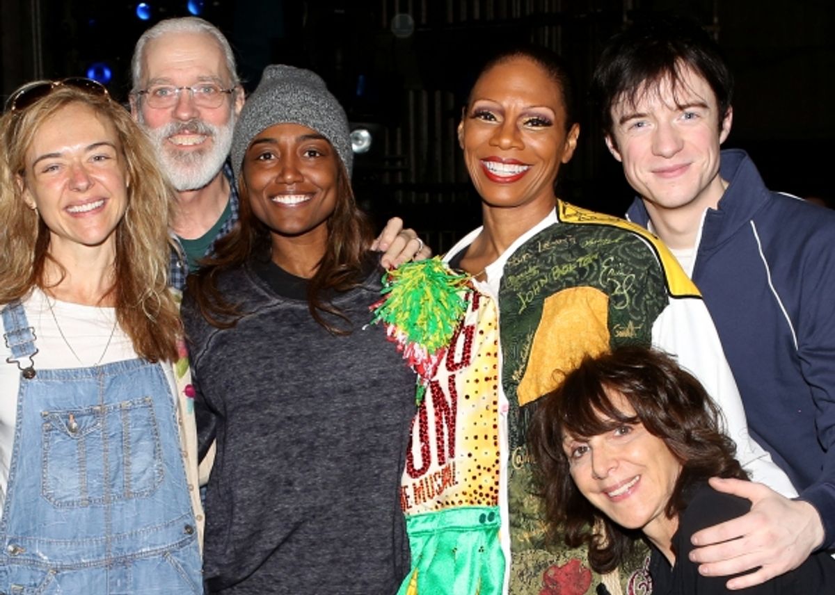 Stephanie Pope with Rachel Bay Jones, Terrence Mann, Patina Miller, Matthew James Thomas & Andrea Martin  at 