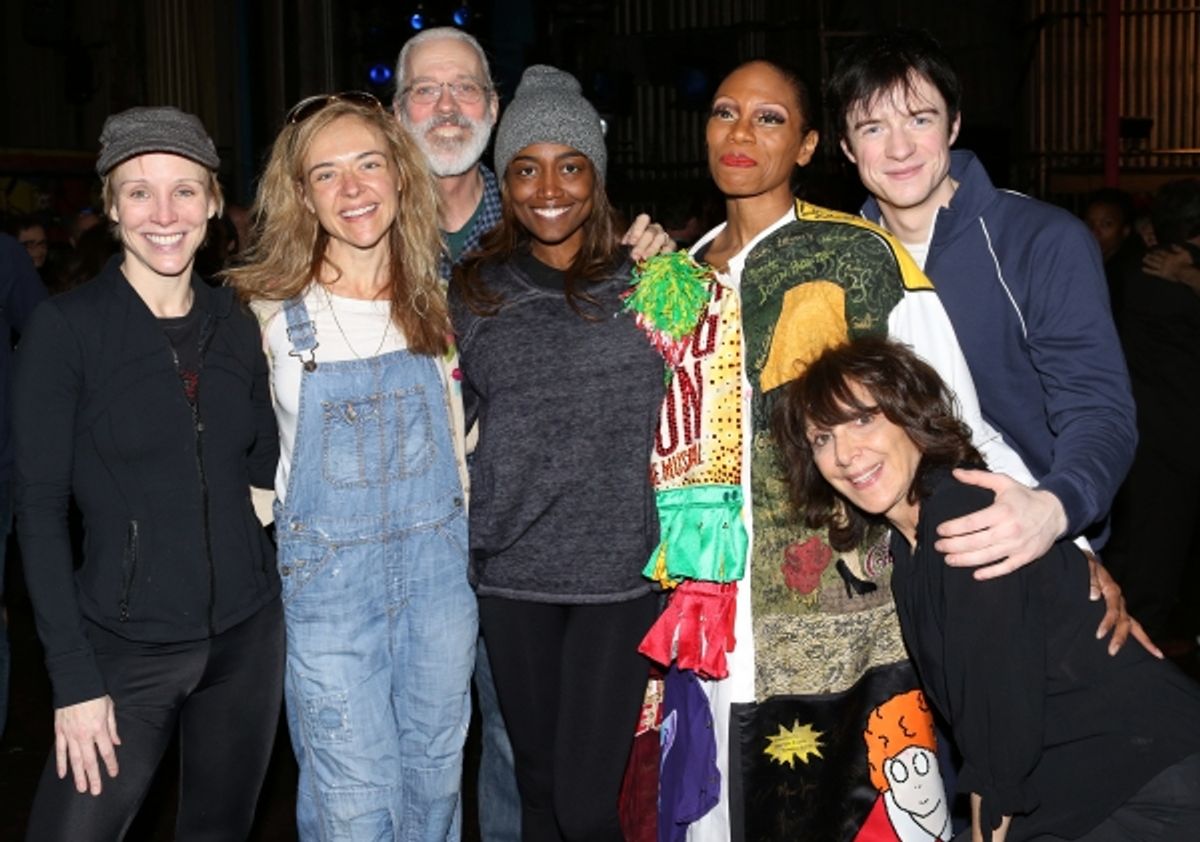 Stephanie Pope with Charlotte d' Amboise, Rachel Bay Jones, Terrence Mann, Patina Miller, Matthew James Thomas & Andrea Martin   at 