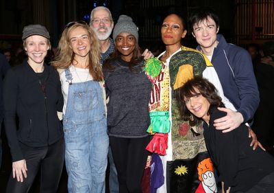 Stephanie Pope with Charlotte d' Amboise, Rachel Bay Jones, Terrence Mann, Patina Mil Photo