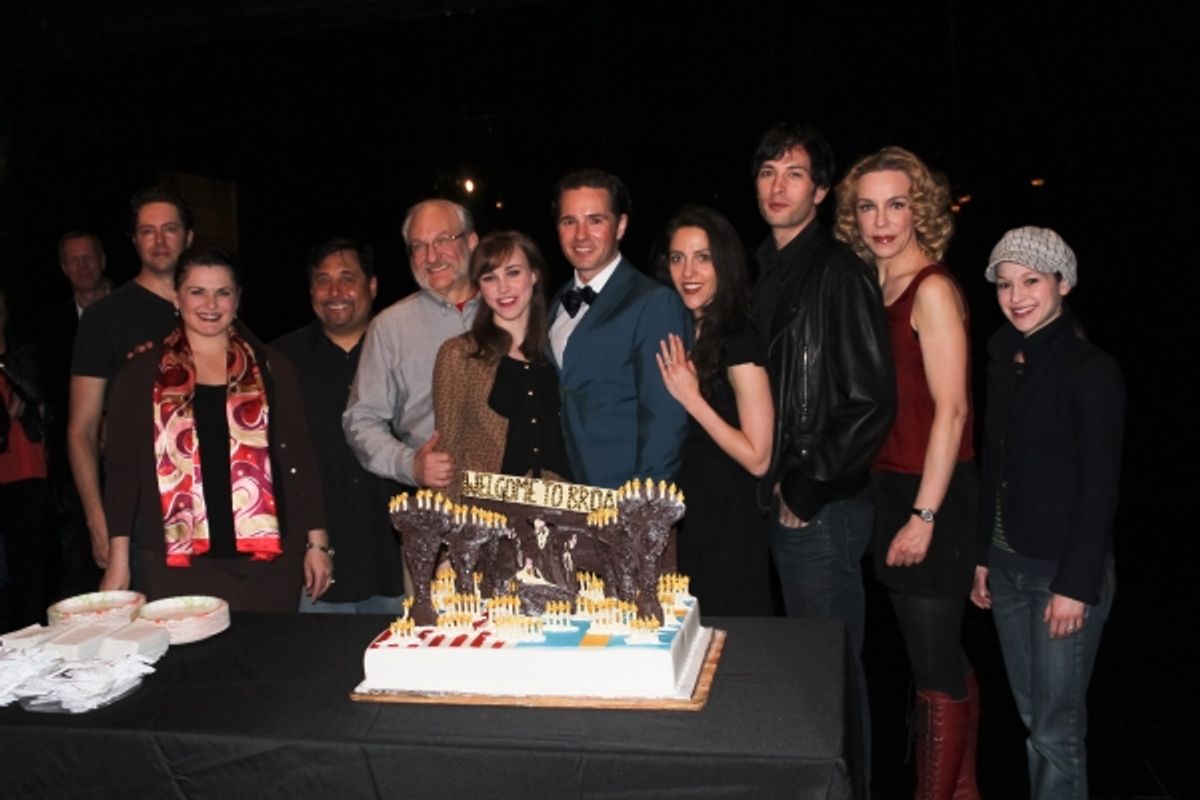 Peter JÃ'Â¶back and members of the cast at 