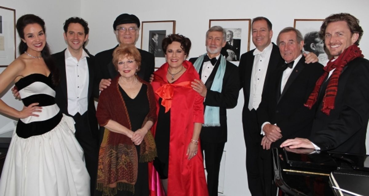 Alexandra Silber, Santino Fontana, Walter Charles, Marni Nixon, Judy Kaye, David Garrison, Ted Sperling, Jim Dale and Jason Danieley at 