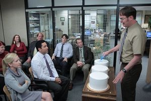 Kate Flannery, Catherine Tate, Angela Kinsey, Oscar Nunez, Brian Baumgartner, Jake La Photo
