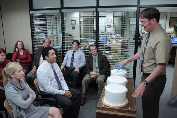 Kate Flannery, Catherine Tate, Angela Kinsey, Oscar Nunez, Brian Baumgartner, Jake La Photo