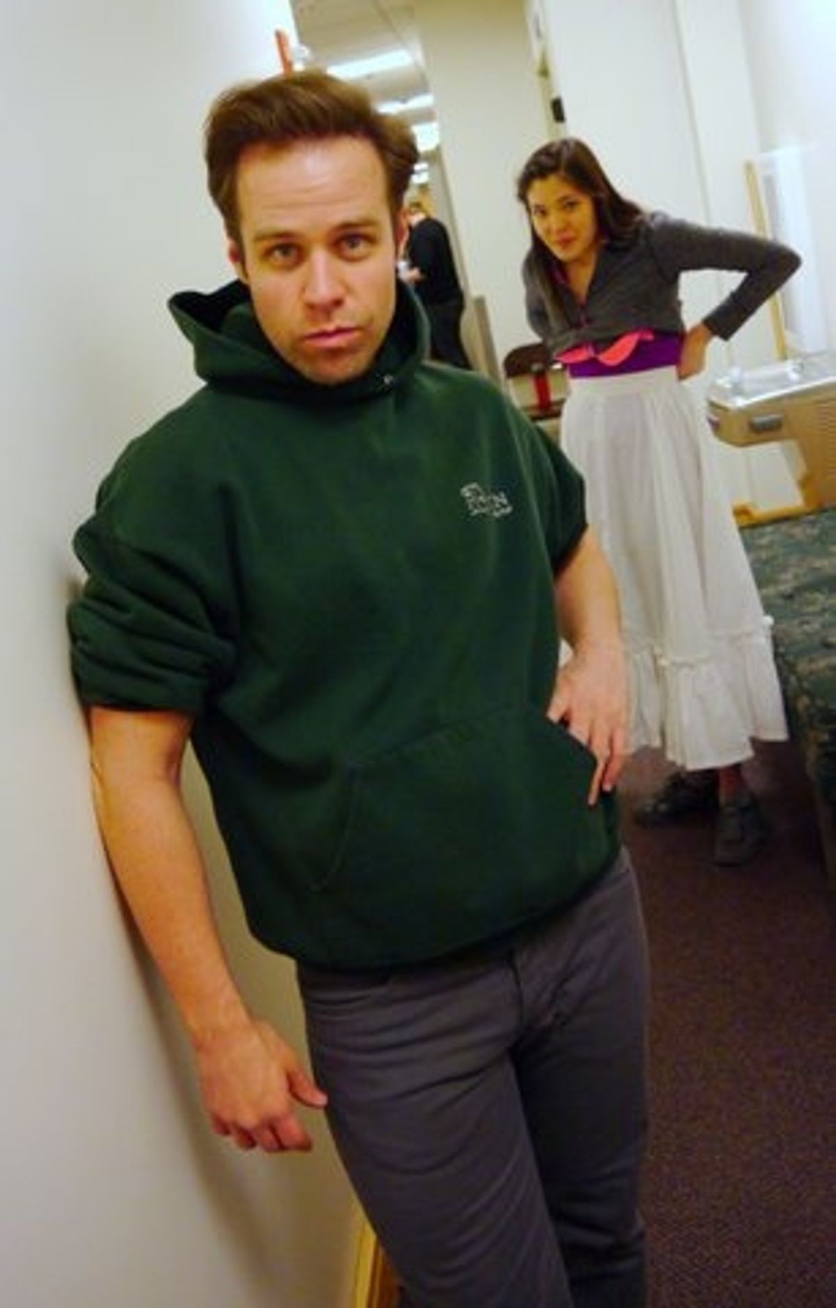 Jeffrey Scott Stevens (Ensemble) in a rare moment of hamming it up for the camera. at 