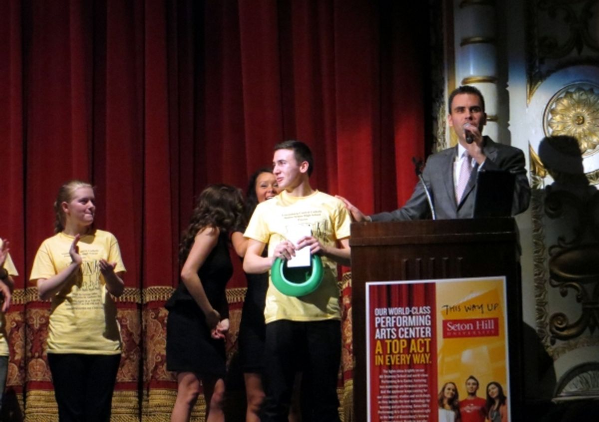 Scholarship winner Peter Jones and Ryan Stana at 