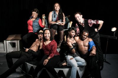 Front row: DeHaven Rogers, Gertrude Michel, Domonique Jarrett and Wellington Talkpa;  Photo