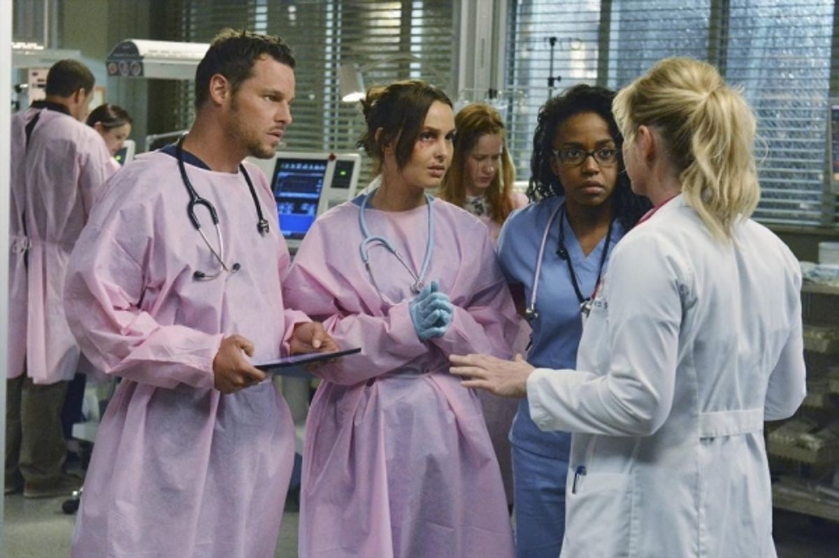 Justin Chambers, CAMILLA LUDDINGTON, JERRIKA HINTON, Jessica Capshaw at 