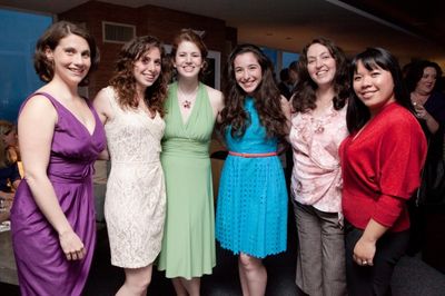 Directors Alexis Grausz, Danielle Roth, and Julie Schwartz Webb pose with producer An Photo