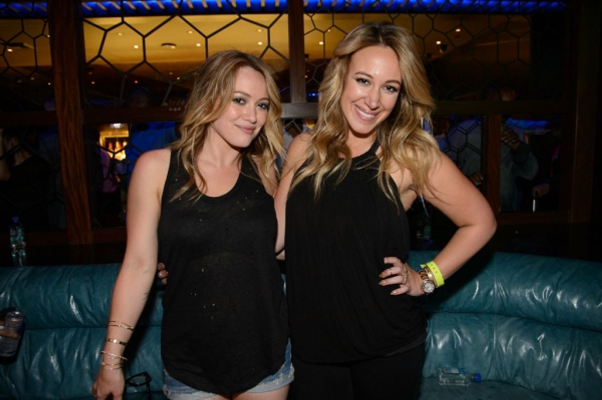 Hilary Duff and Haylie Duff at 