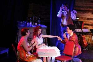 L to R: Heather Hall (Jess), Sarah Molbert (Stacy), Jeff Taylor (Johnny) & Mark Samso Photo