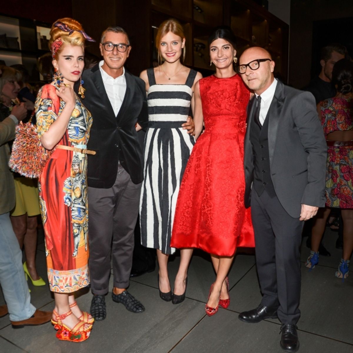 Paloma Faith, Stefano Gabbana, Constance Jablonski, Giovanna Battaglia, Domenico Dolce at 