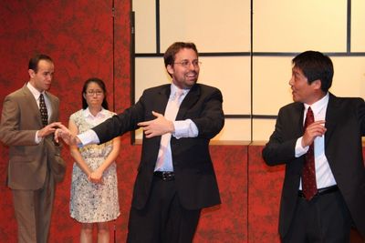 L to R: Mike Yager, Janice Pai Martindale, John Dunn & Xin Jian. Photo