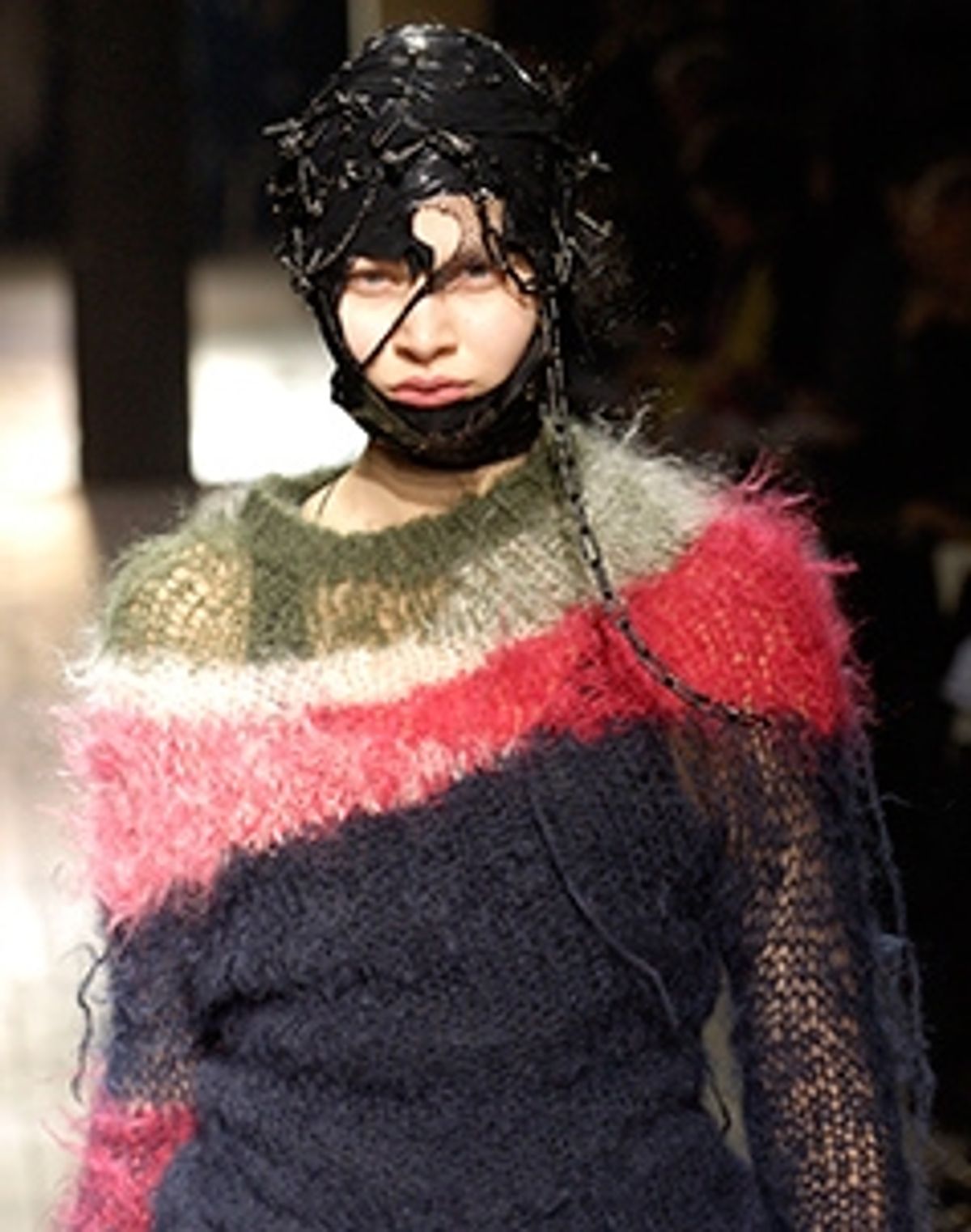 Junya Watanabe (Japanese, born 1961), fallwinter 2006&acirc;&euro;'7 Photograph by Catwalking at Sneak Peek at The Met's PUNK: CHAOS TO COUTURE, Opening 5/9
