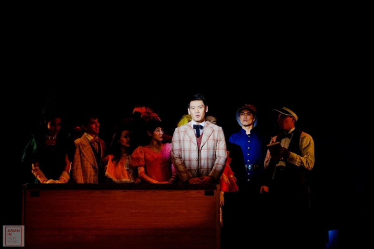 (Center) Karl Josef Co and cast members of HELLO, DOLLY! at 