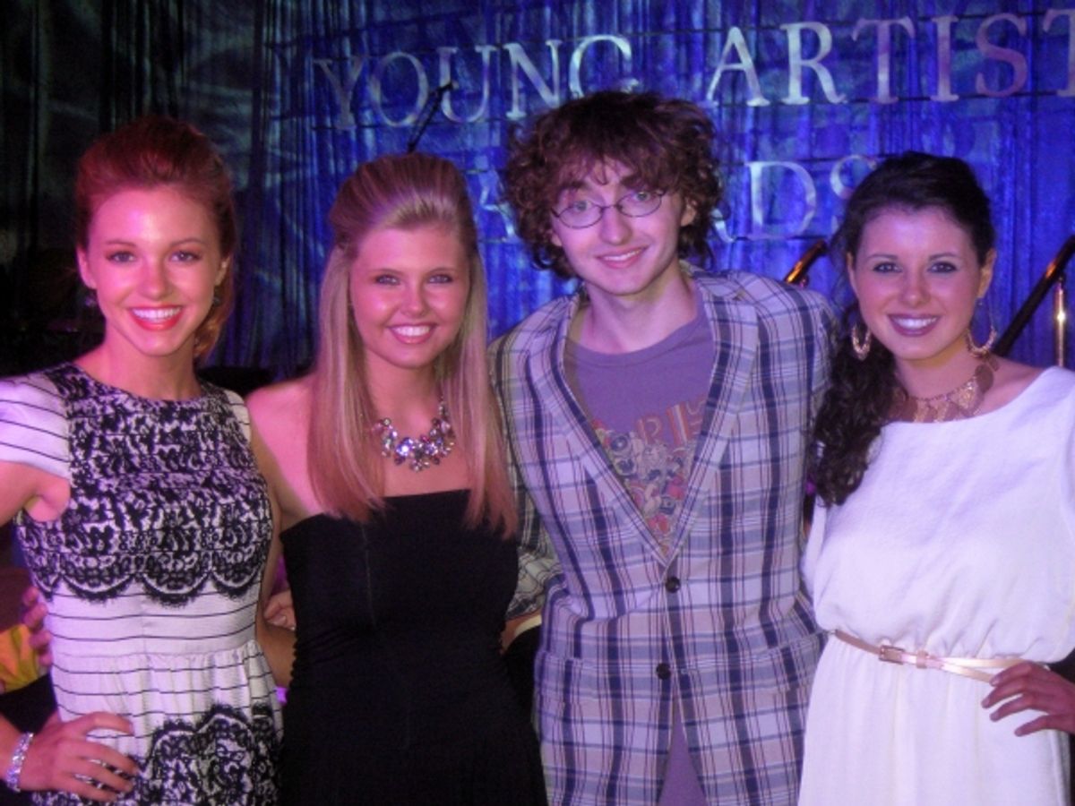Mikey Reid (Nickelodeon's 'Victorious') with Jetset Getset. Left to right: Avery Eliason, Tori Little, Mikey Reid, Sadie Loveland. at 