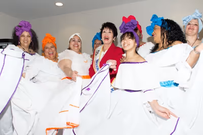 Chita Rivera and Puerto Rican Day Parade performers Photo