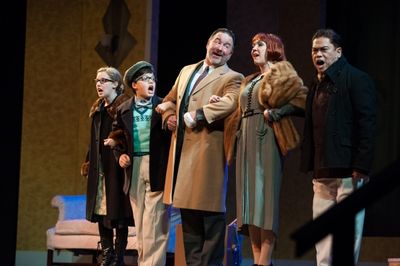Jennifer Bissell (Gooch), JD Triolo (Young Patrick), Andy Joos (Beau), Andrea McArdle Photo