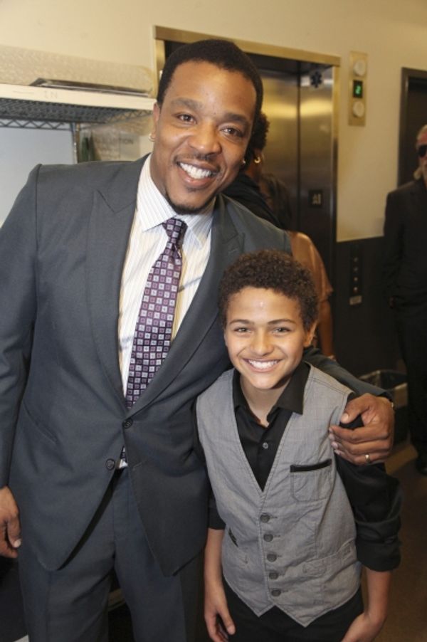 Actor Russell Hornsby and cast member Nathaniel James Potvin Photo
