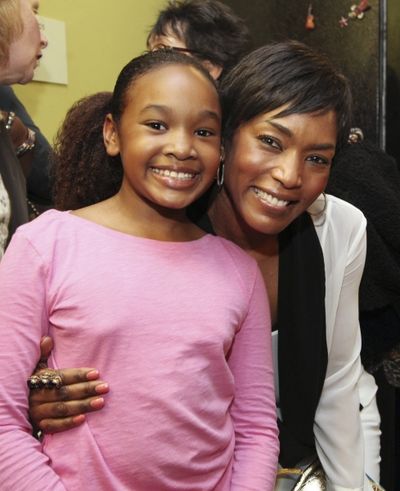 Cast member Skye Barrett and actress Angela Bassett Photo