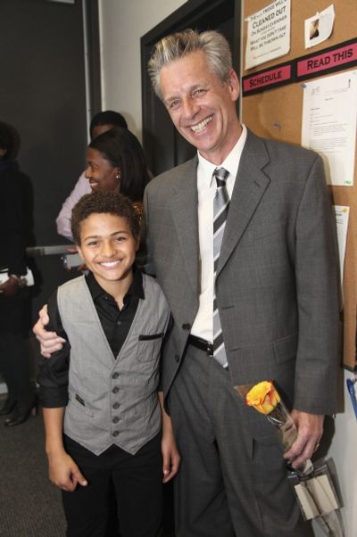 Cast member Nathaniel James Potvin and CTG Artistic Director Michael Ritchie Photo