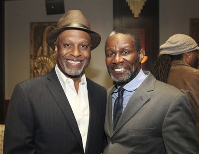 James Pickens, Jr. and cast member John Douglas Thompson Photo