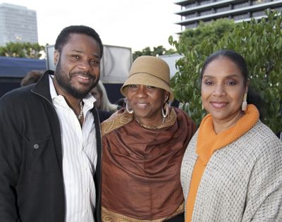 Pamela Warner and Malcolm-Jamal Warner and Director Phylicia Rashad Photo