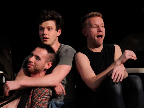Peter Mark Kendall as Romeo, Alston Brown as Benvolio, Grant Chapman as Mercutio Photo