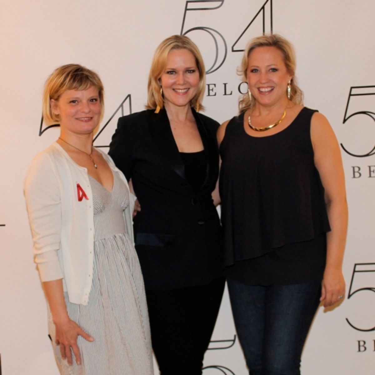 Martha Plimpton, Rebecca Luker and Sally Wilfert backstage at 