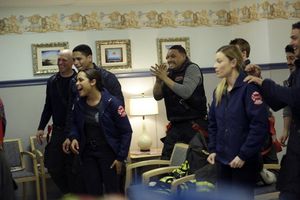 Randy Flagler, Charlie Barnett, Monica Raymund, Joe Minoso, Lauren German @ BroadwayWorld Randy Flagler, Charlie Barnett, Monica Raymund, Joe Minoso, Lauren German Photo